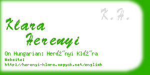 klara herenyi business card